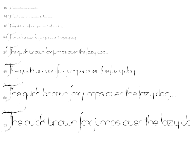 Lady Solarus Queen 1789 font waterfall